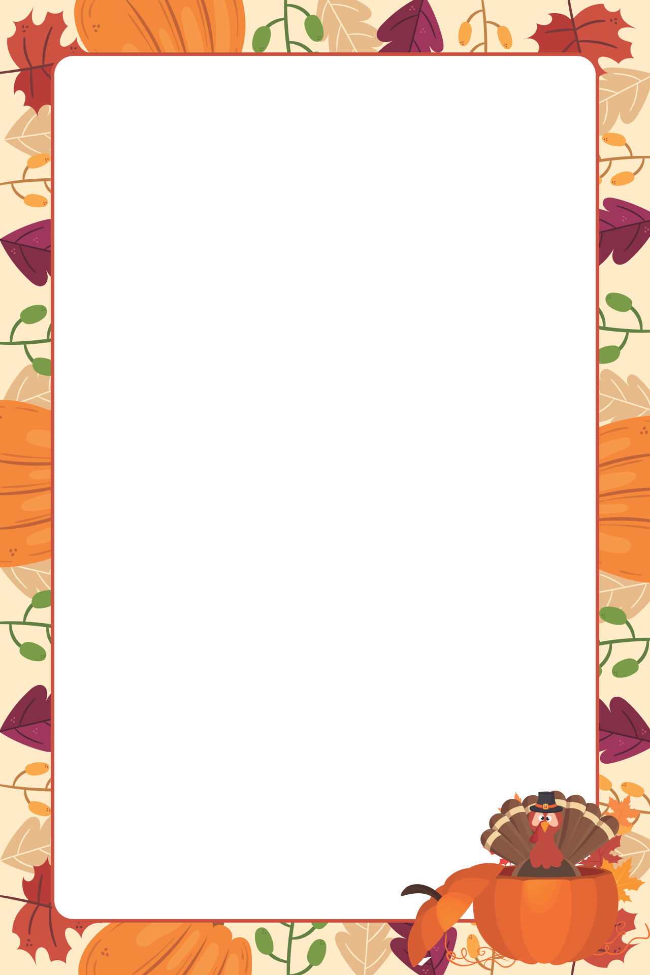 6 Best Images Of Free Printable Thanksgiving Borders Thanksgiving 