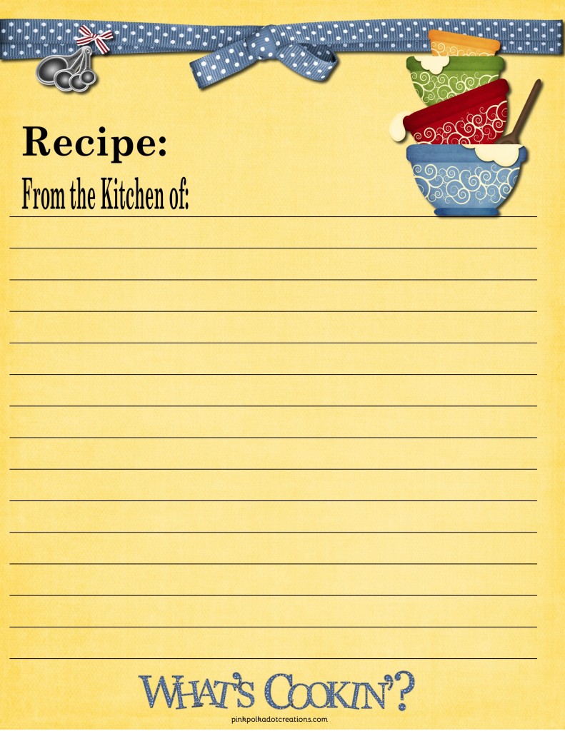 Free Printable Chinese Recipe Card Decorations