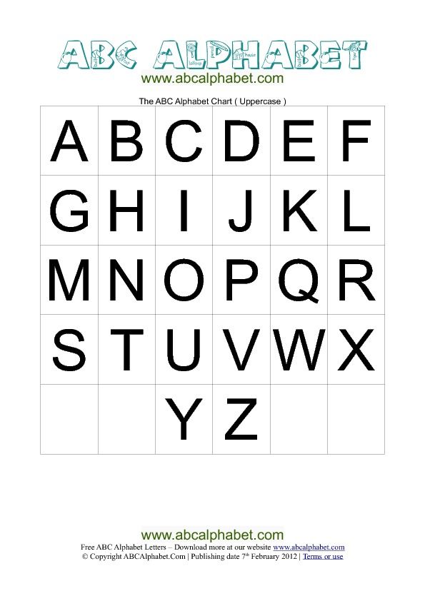 Uppercase Alphabet Chart