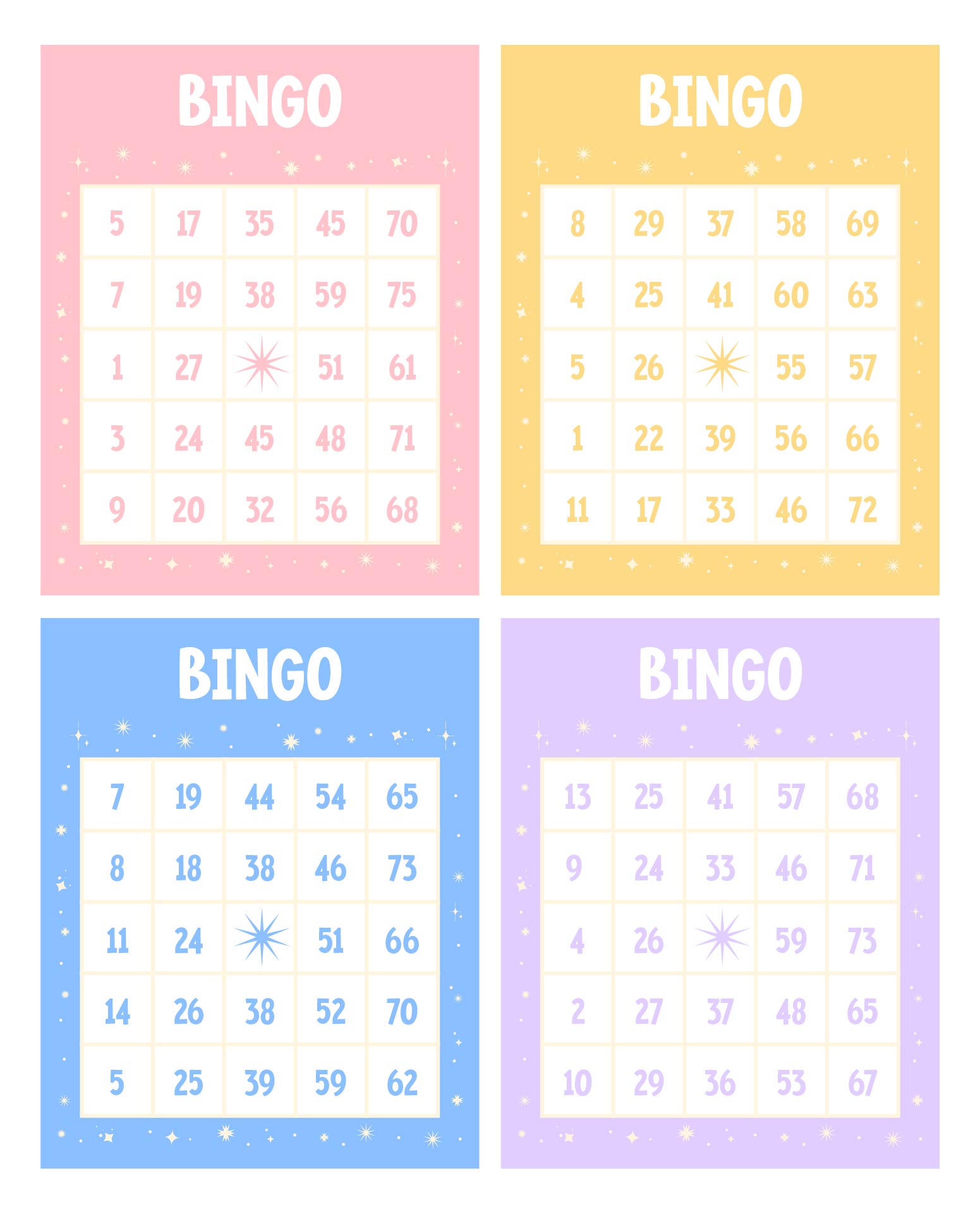 6 Best Images of Paper Bingo Sheets Printable - Paper Bingo Sheets