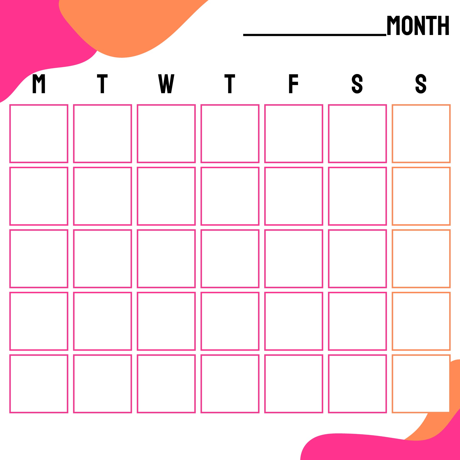 blank preschool class calendar calendar template printable calendar