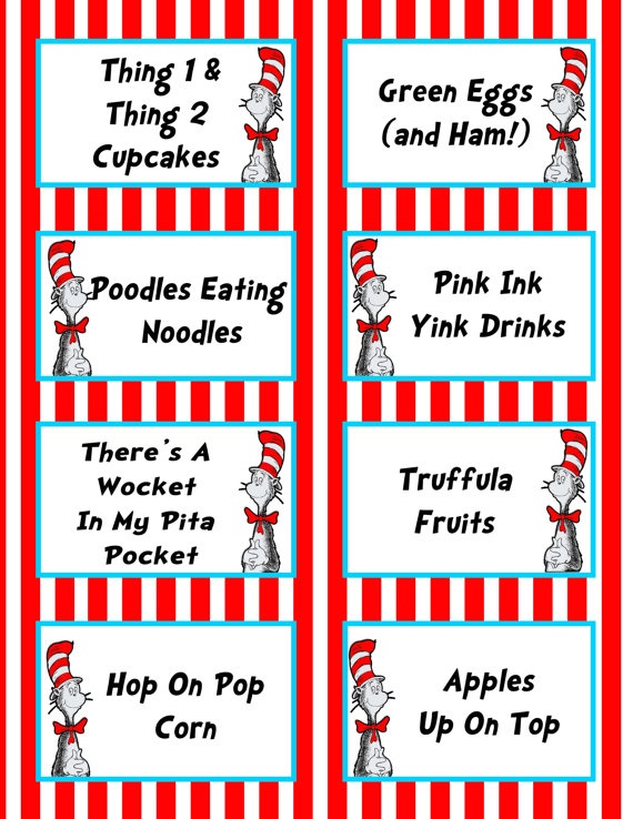 7 Best Images Of Dr Seuss Printable Labels For Food Buffet Printable Dr Seuss Food Labels