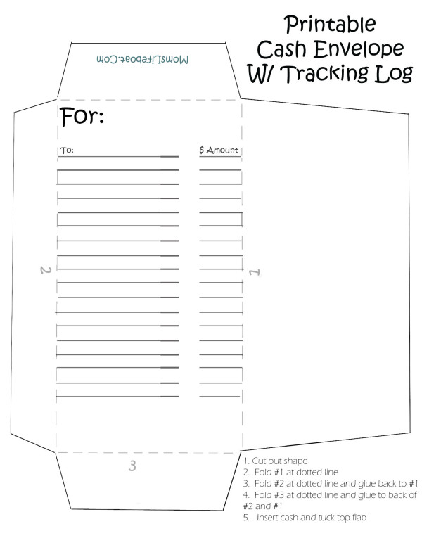 Printable Money Envelope Template