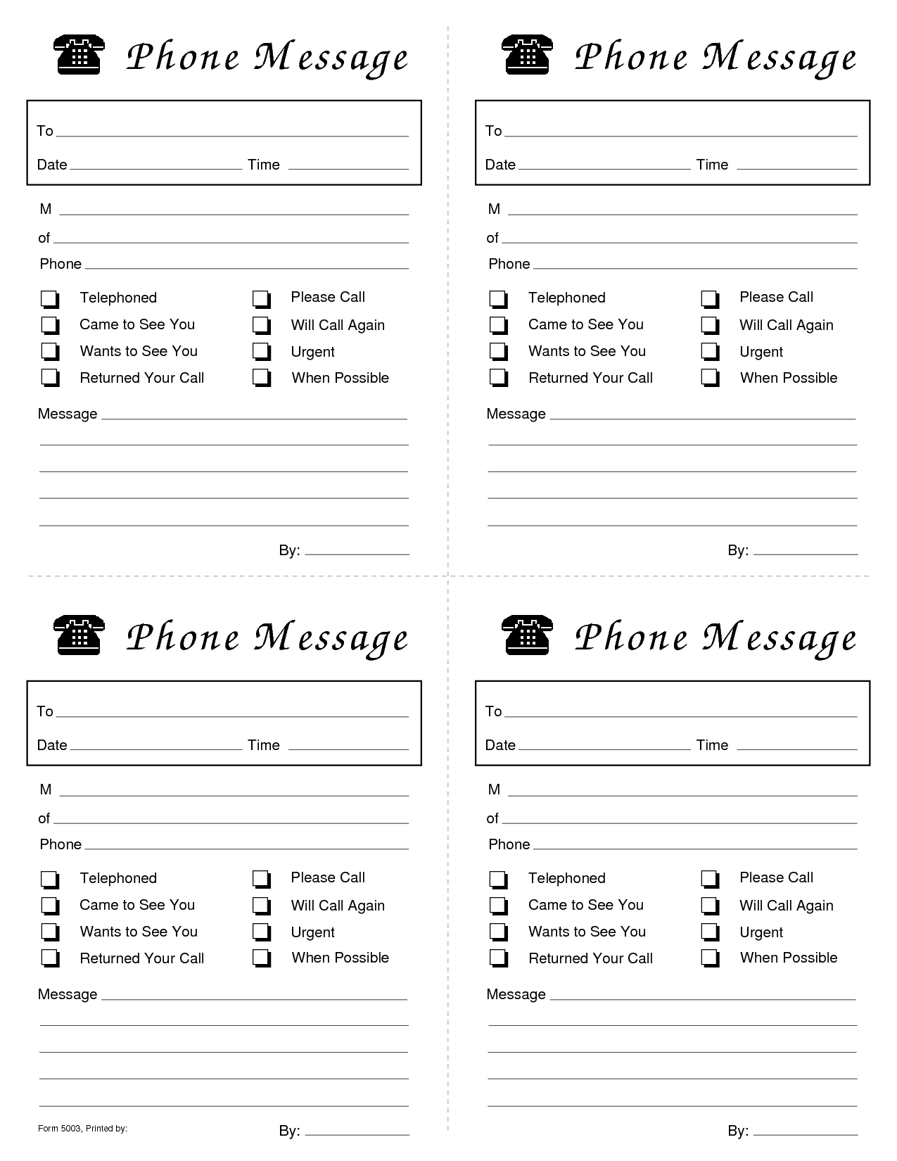 7 Best Images Of Free Printable Phone Message Sheets Printable Phone 