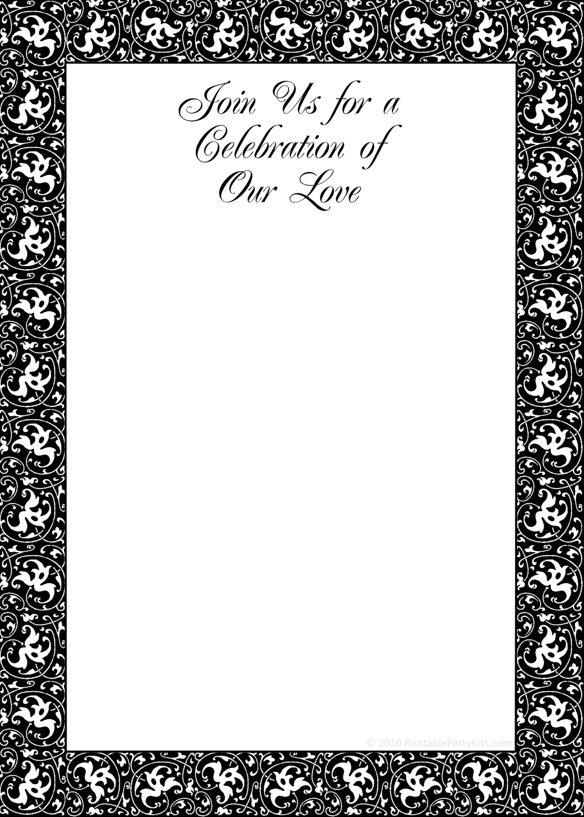 Invitation Templates Black And White