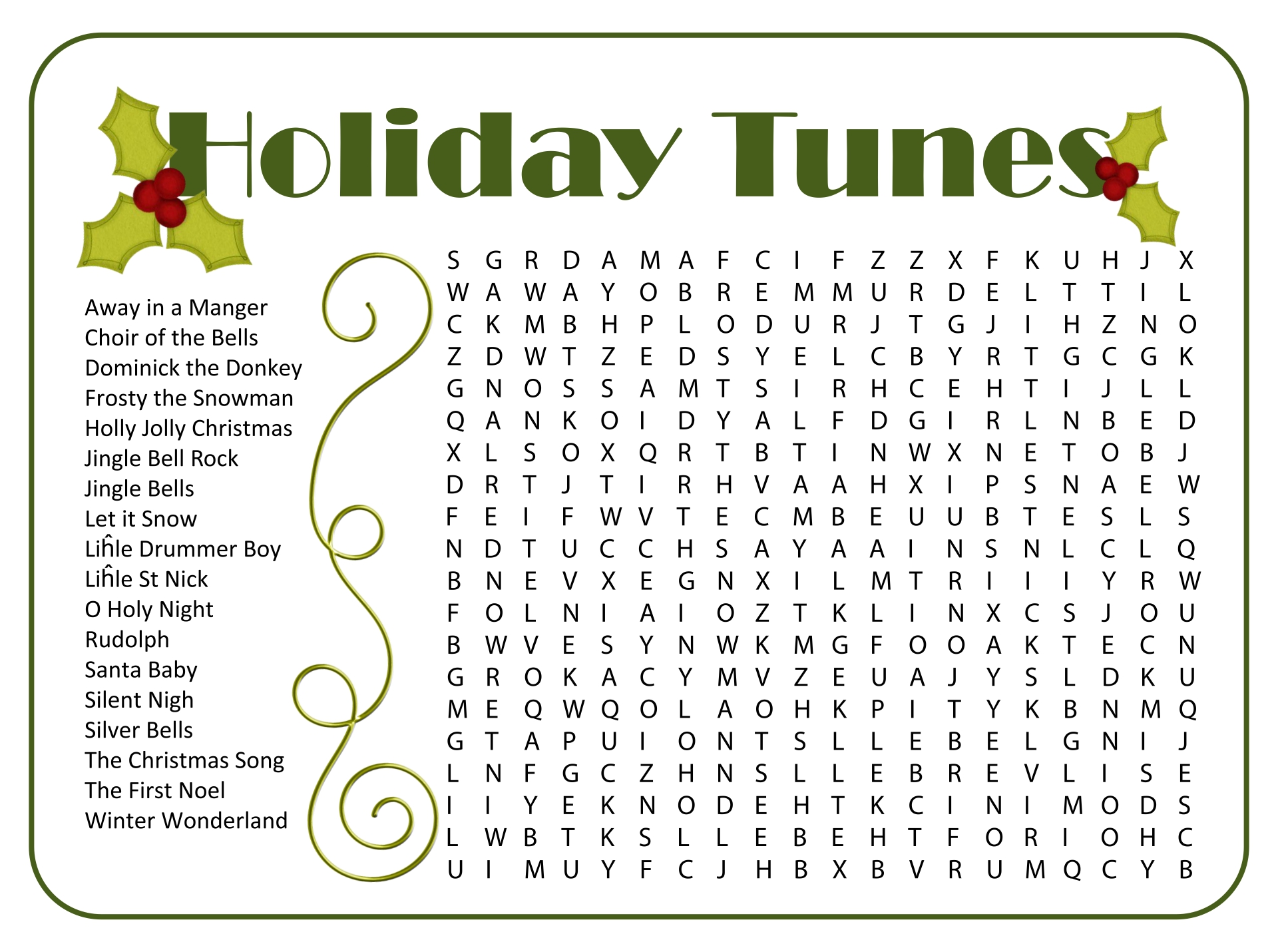 5 Best Images of Kids Christmas Word Search Printable Free Printable