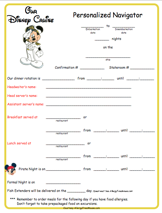 7 Best Images Of Disneyland Vacation Planner Printable Pages Disney 