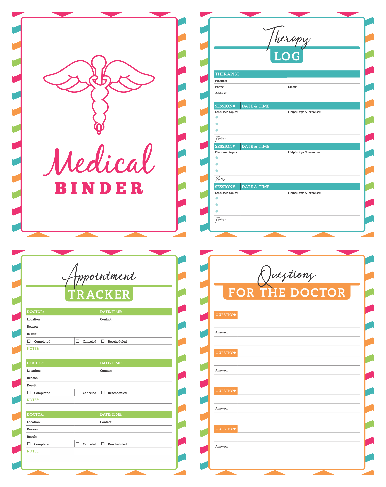 Free Printable Medical Binder