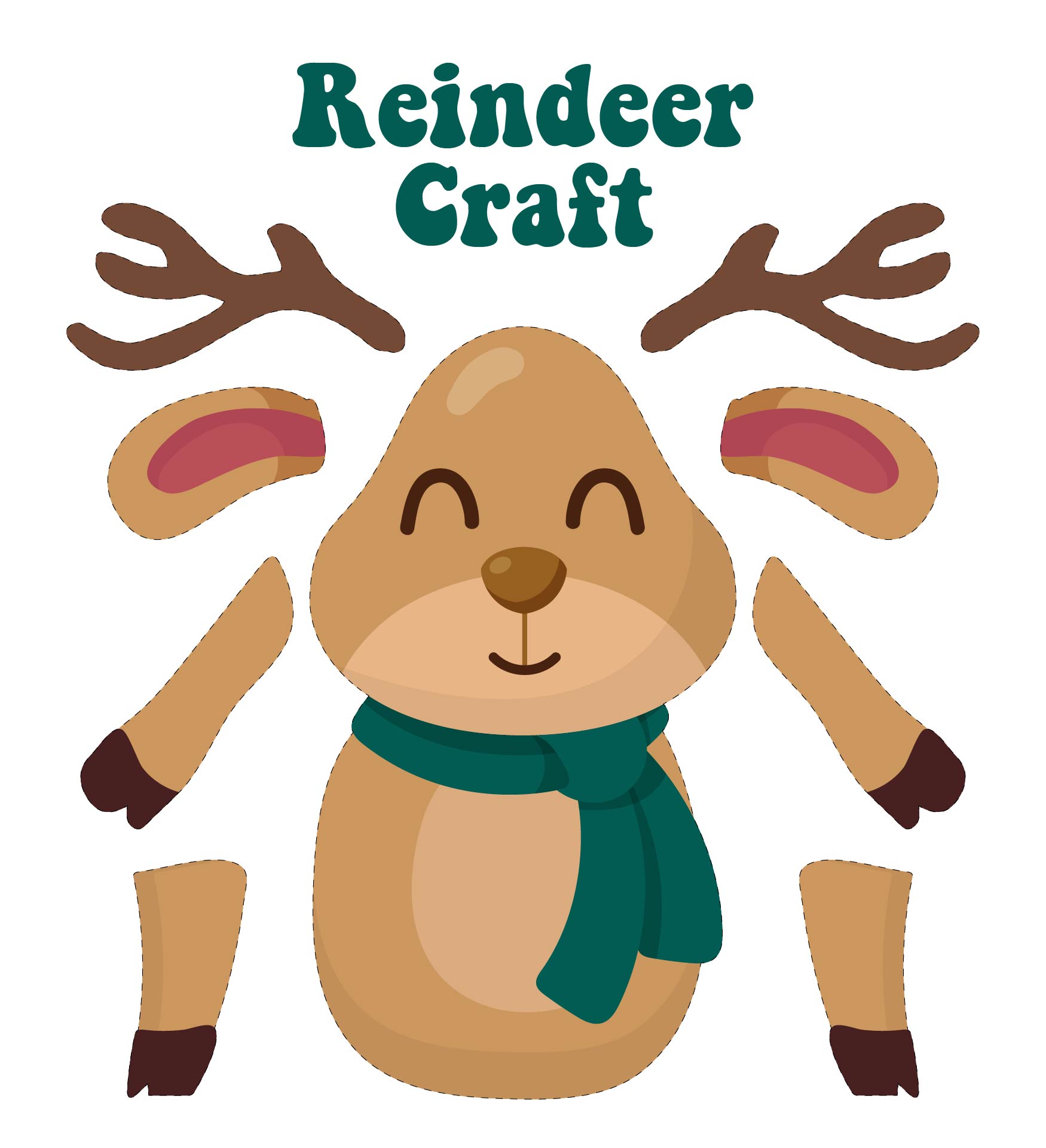 Printable Reindeer Antlers Template Printable World Holiday