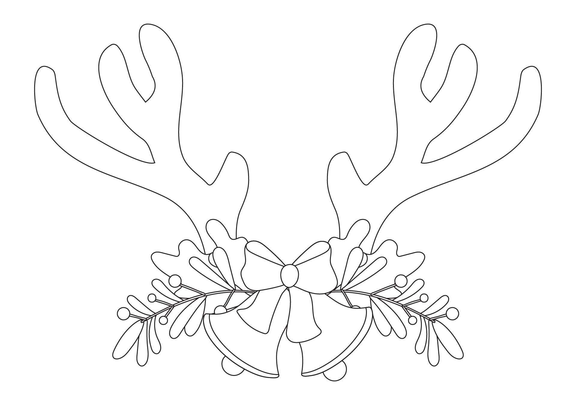 Reindeer Antlers Template Free Printable Printable Templates