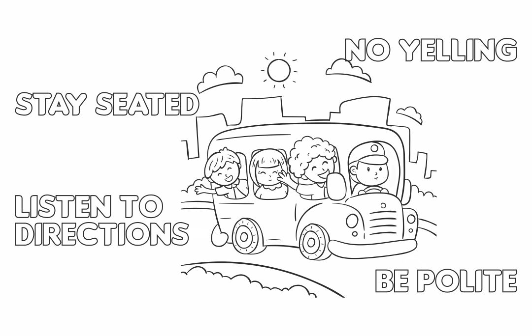 Free Bus Safety Coloring Pages