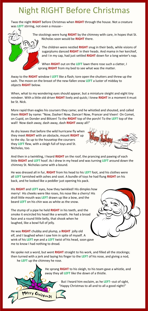 Twas The Night Before Christmas Words Printable