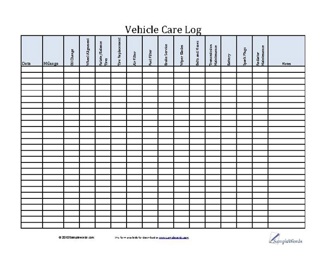 12-company-vehicle-maintenance-log-excel-templates