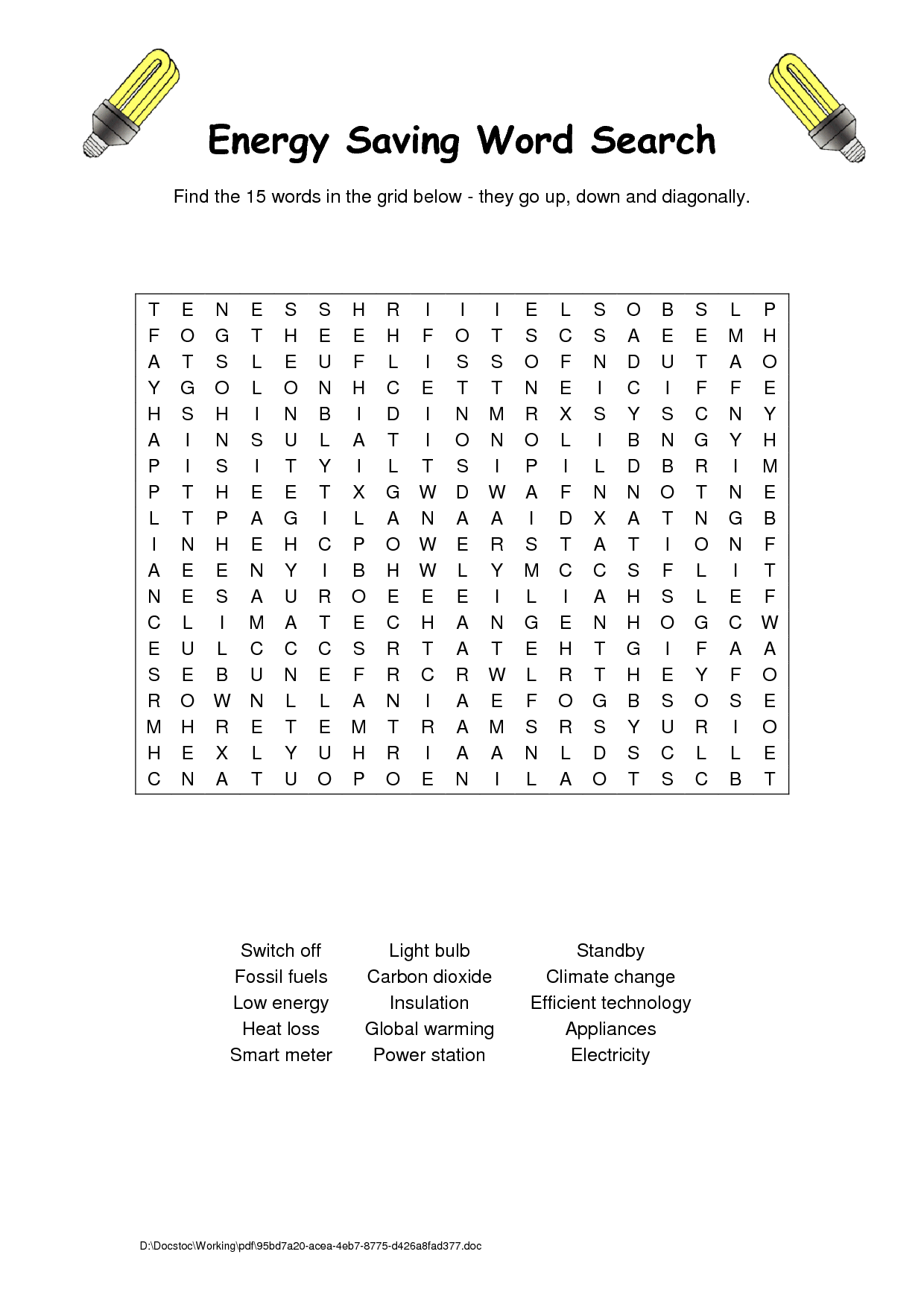 4 Best Images Of Fossil Word Search Printable 5th Grade Science Word Search Worksheets Energy