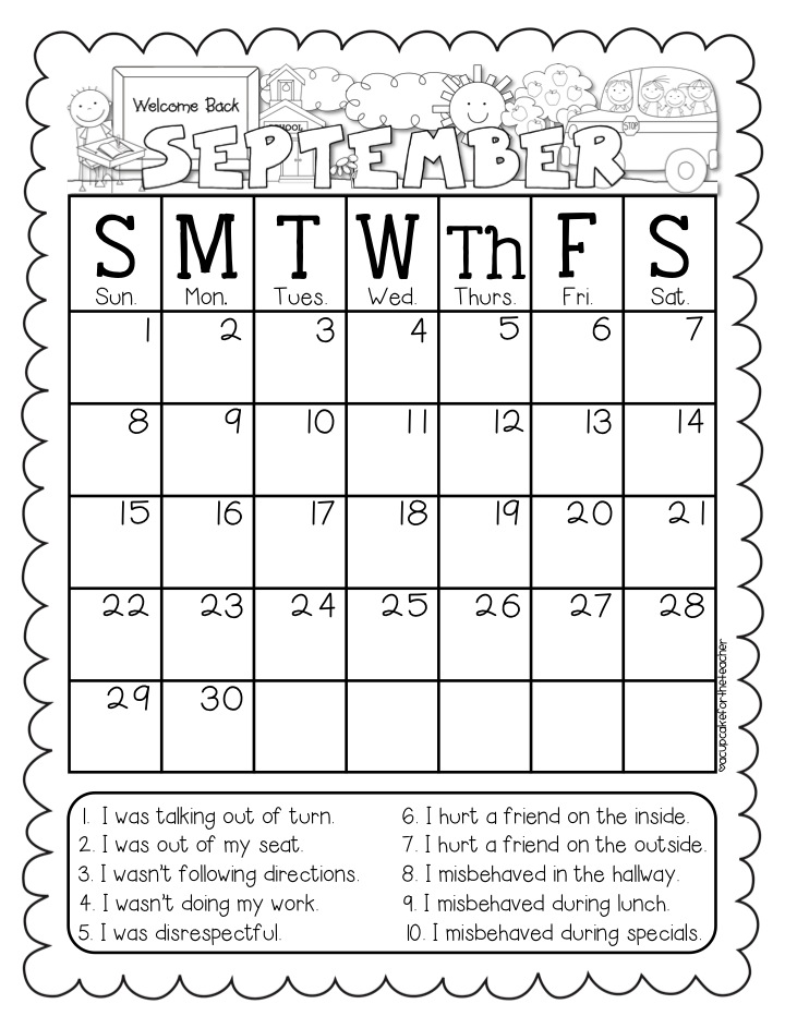 7 Best Images Of Behavior Calendar Printable Weekly Behavior Chart Template Calendar Behavior