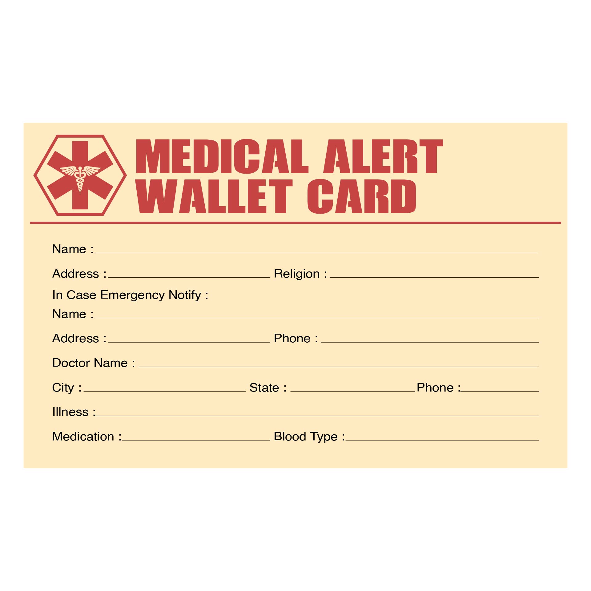 8 Best Images Of Free Printable Medical Cards Free Printable Medical ID Card Free Printable