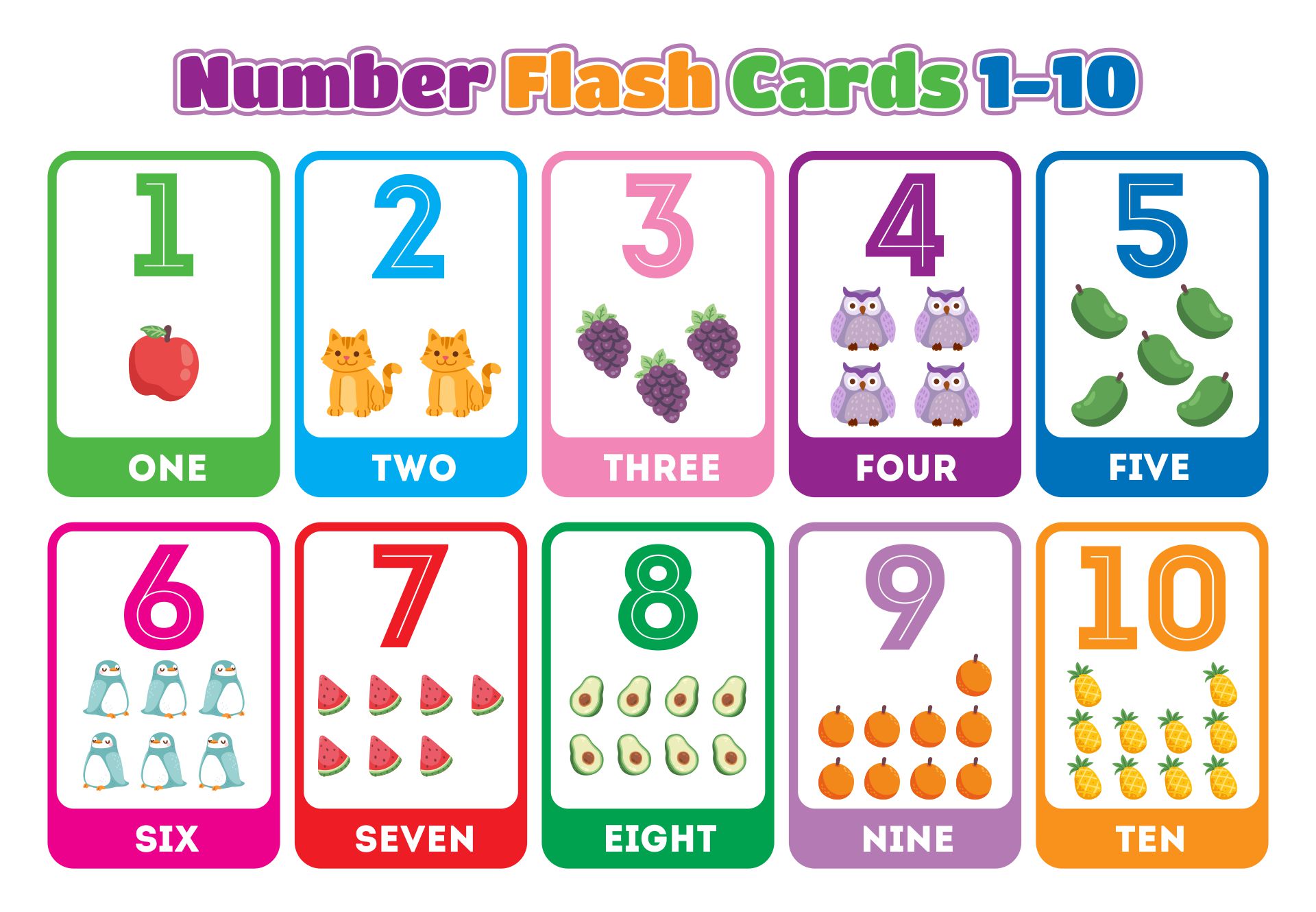 5 Best Images Of Printable Flashcards 1 10 Free Printable Preschool 