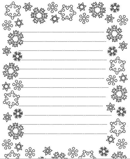 6 Best Images Of Free Printable Snowflake Writing Paper Snowflake Writing Paper Template Free 