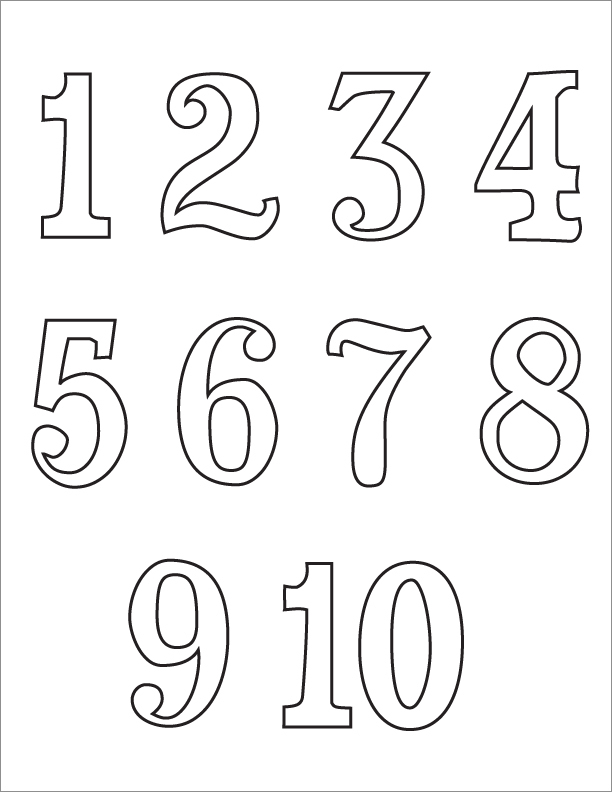 5 Best Images Of Numbers 1 10 Template Printable Coloring Pages Free 