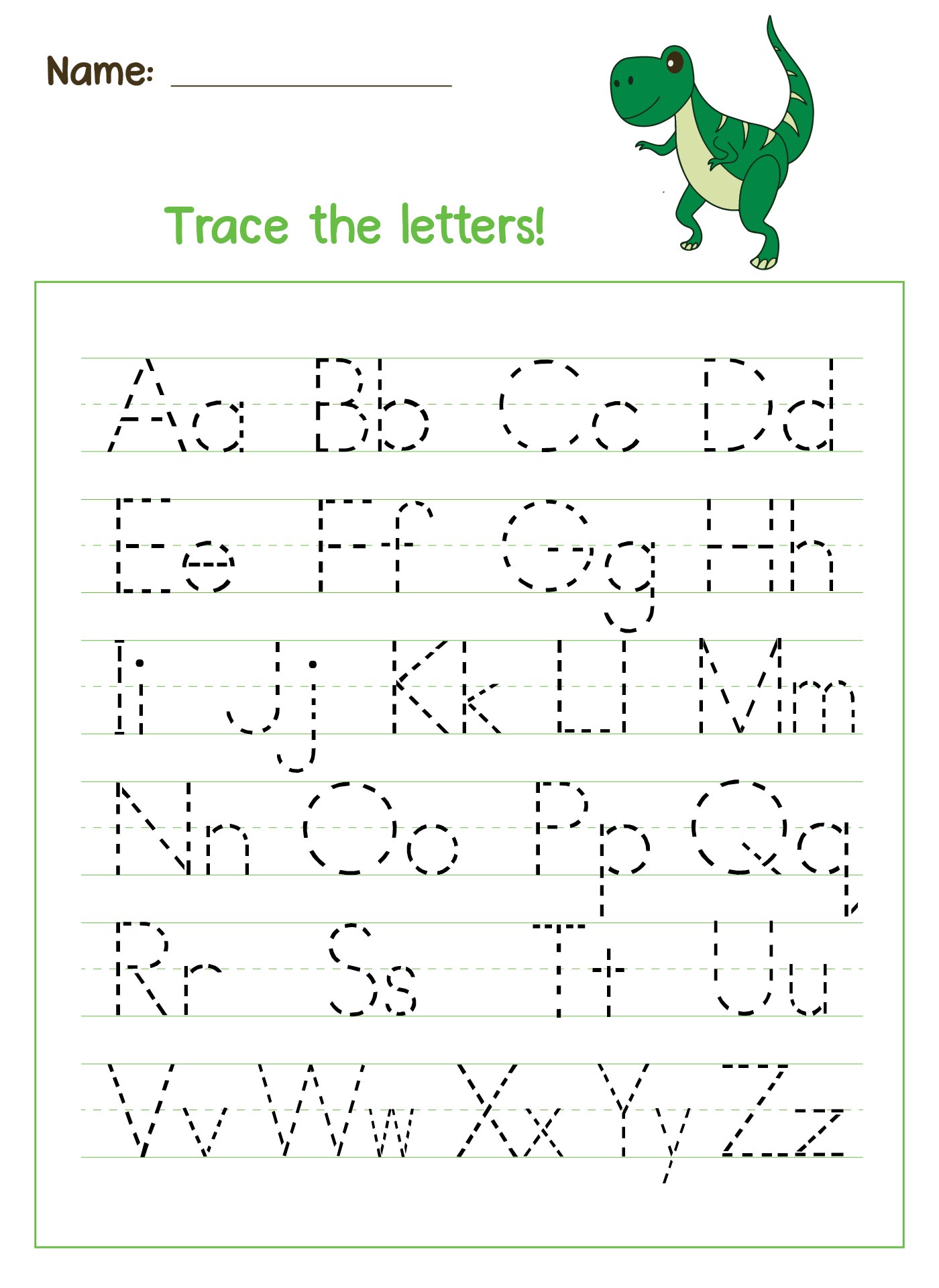 Free Printable Preschool Alphabet Handwriting Worksheets