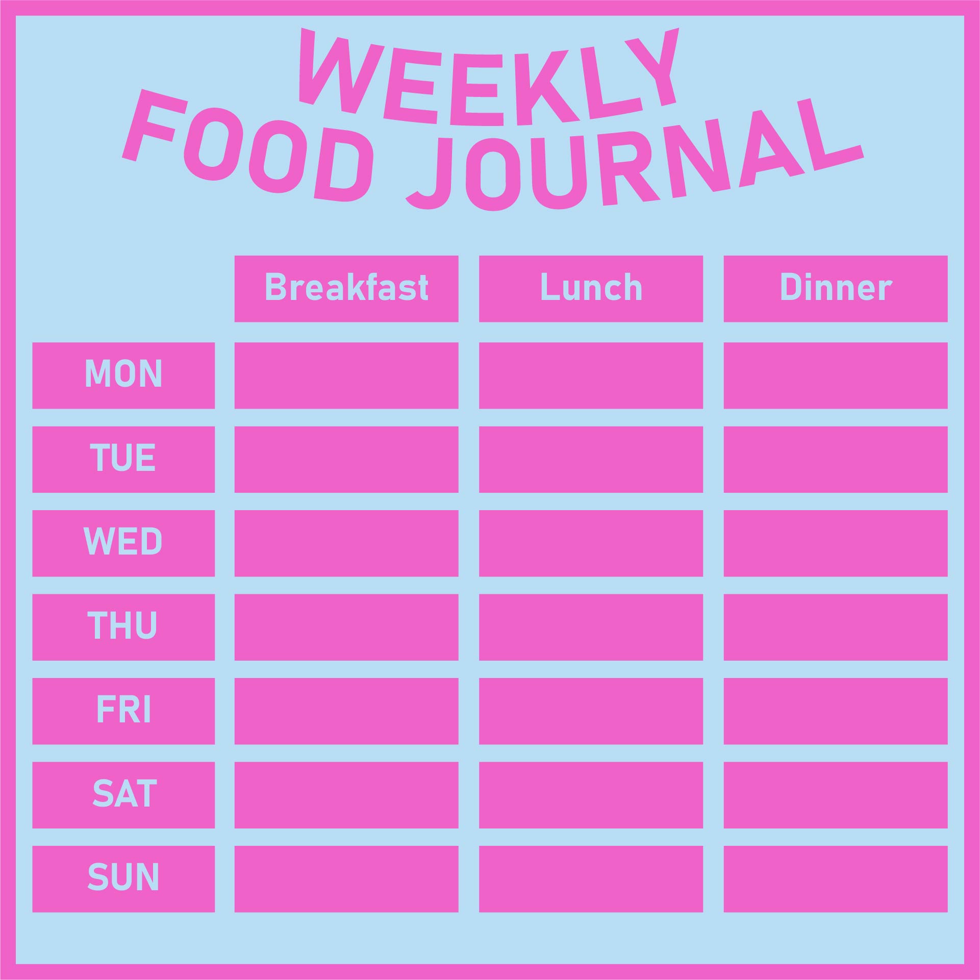 7 Best Images Of Printable 7 Day Food Log 5 Meals A Day Food Diary 