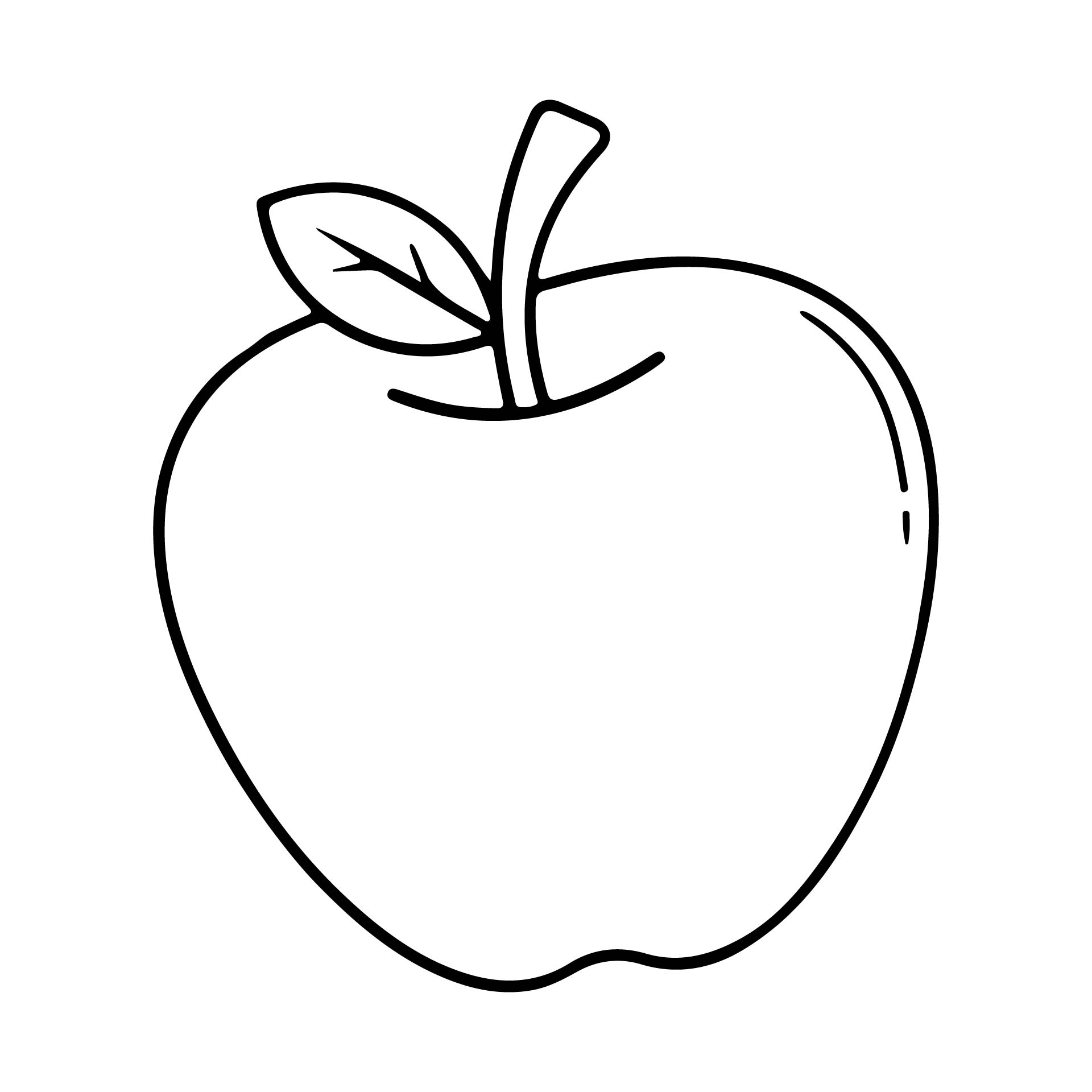 Large Printable Apple Template