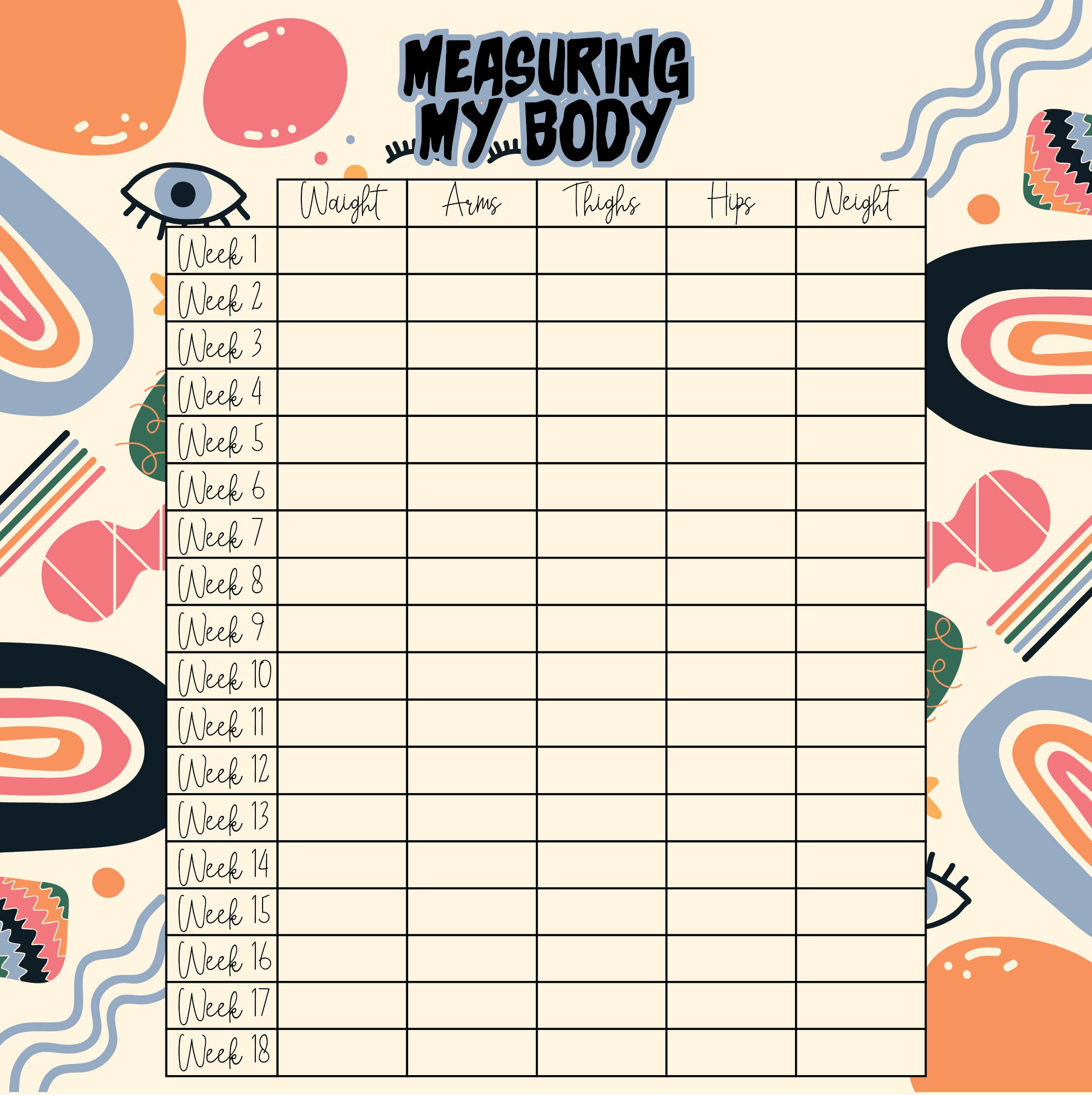 7 Best Images Of Printable Measurement Chart Weight Loss Printable Body Measurement Chart