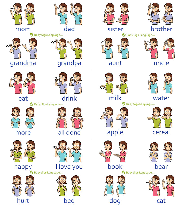 7 Best Images Of ASL Months Of The Year Free Printable Baby Sign Language Chart Printable ASL