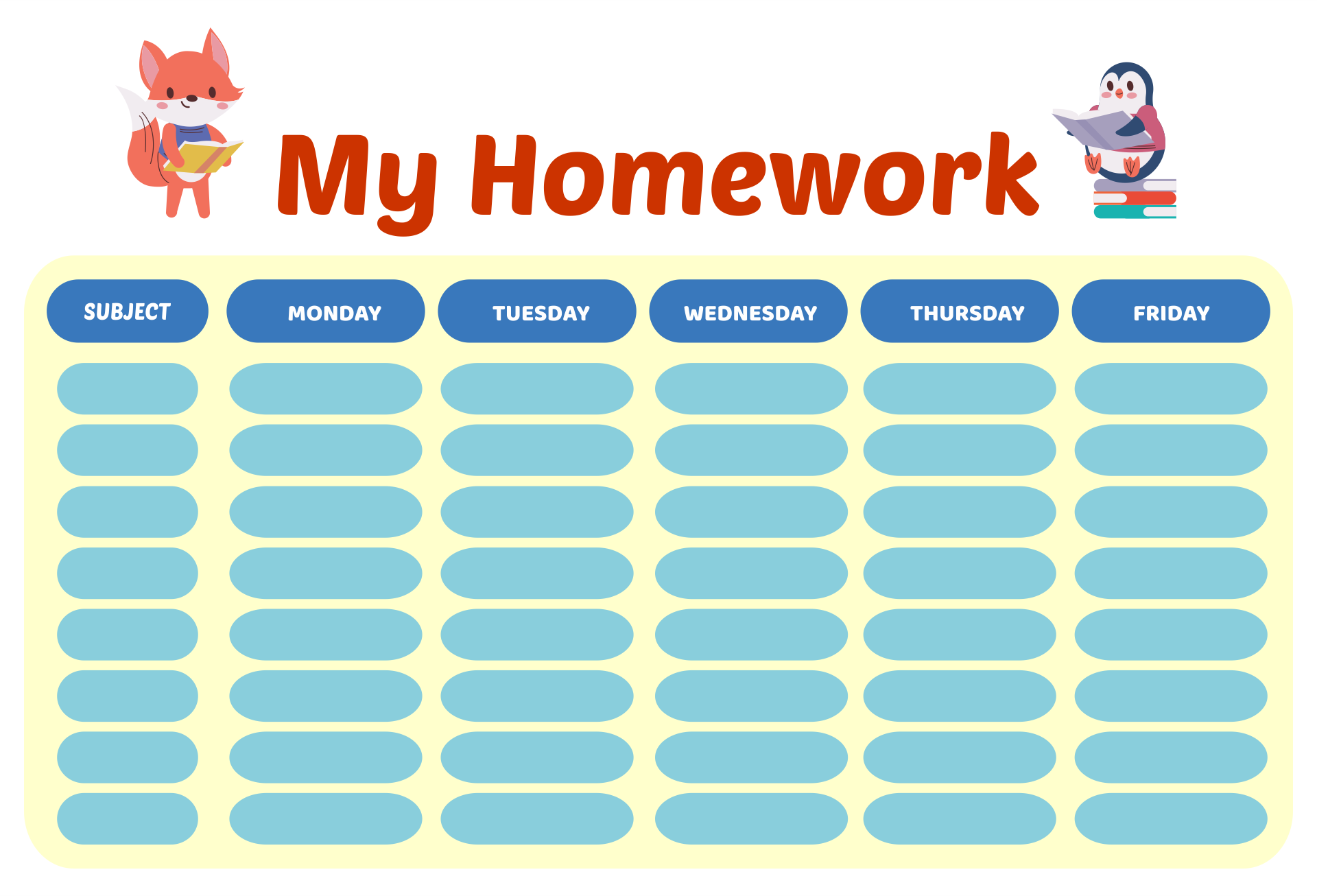 4 Best Images Of Homework Completion Chart Printable Kids Homework 