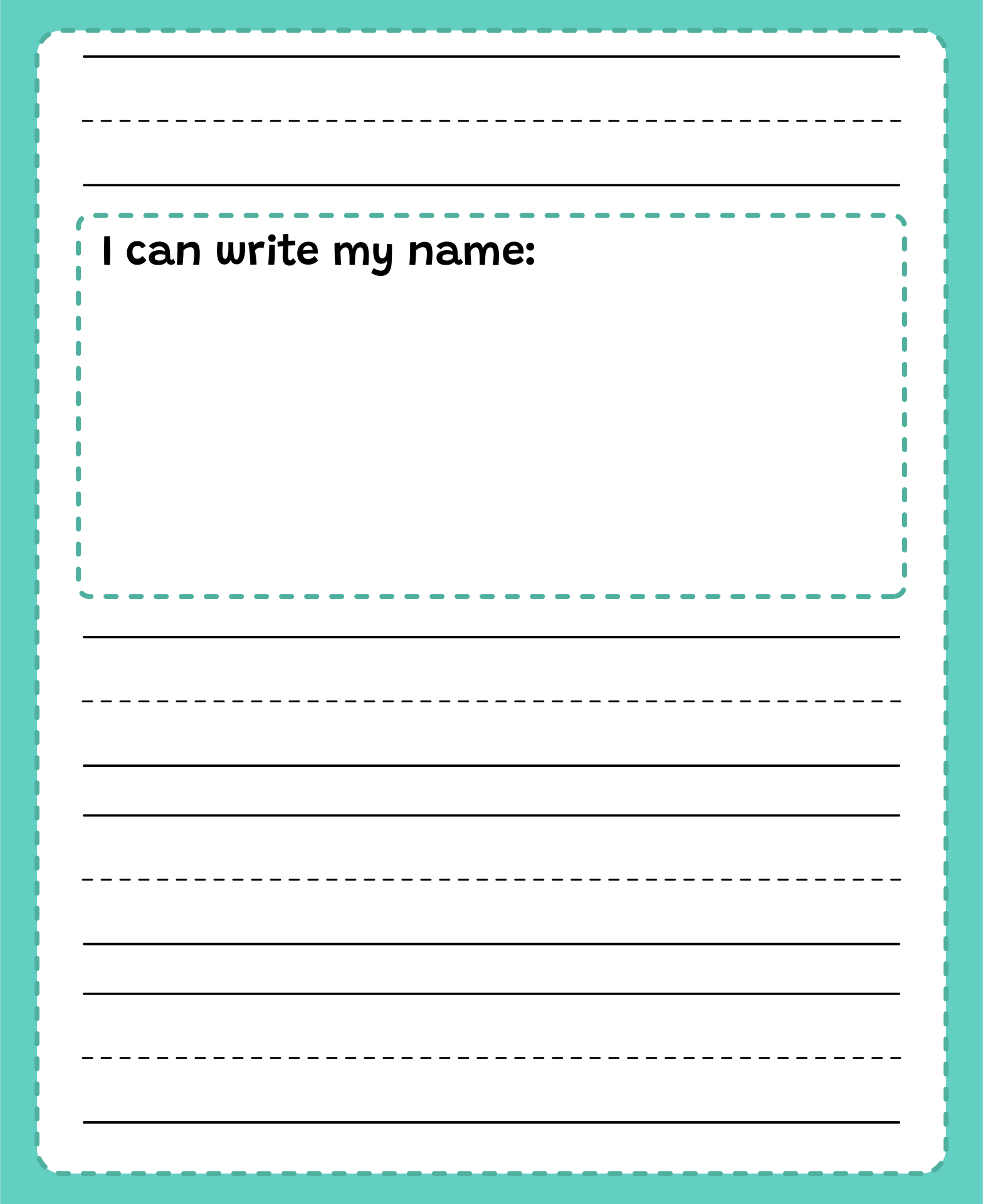 6 Best Images Of Free Printable Kindergarten Name Writing Worksheets Free Printable 