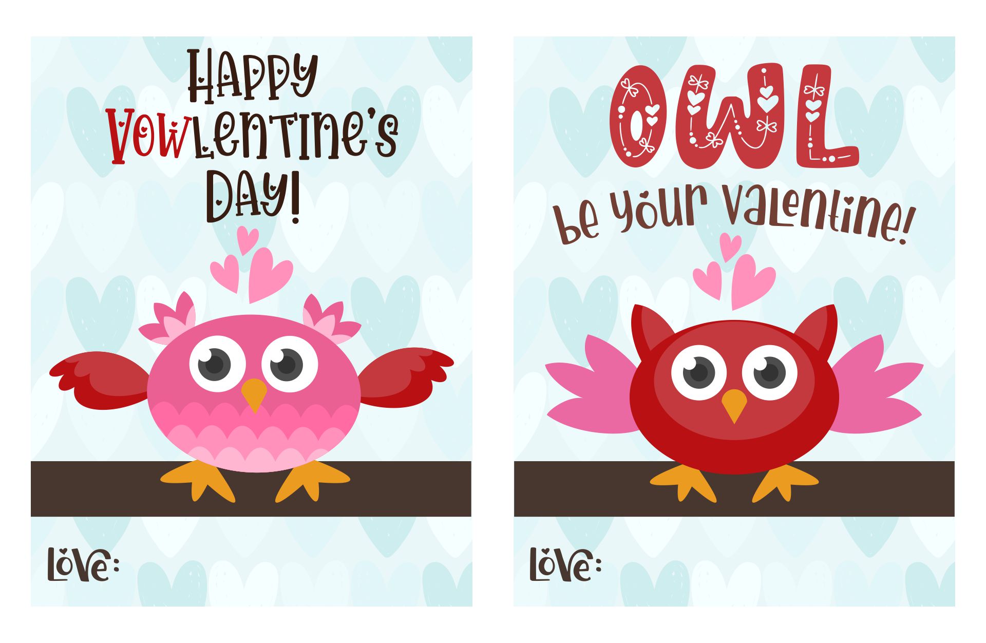 6 Best Images Of Free Printable Owl Valentine Cards Kids Free Printable Owl Valentine Cards