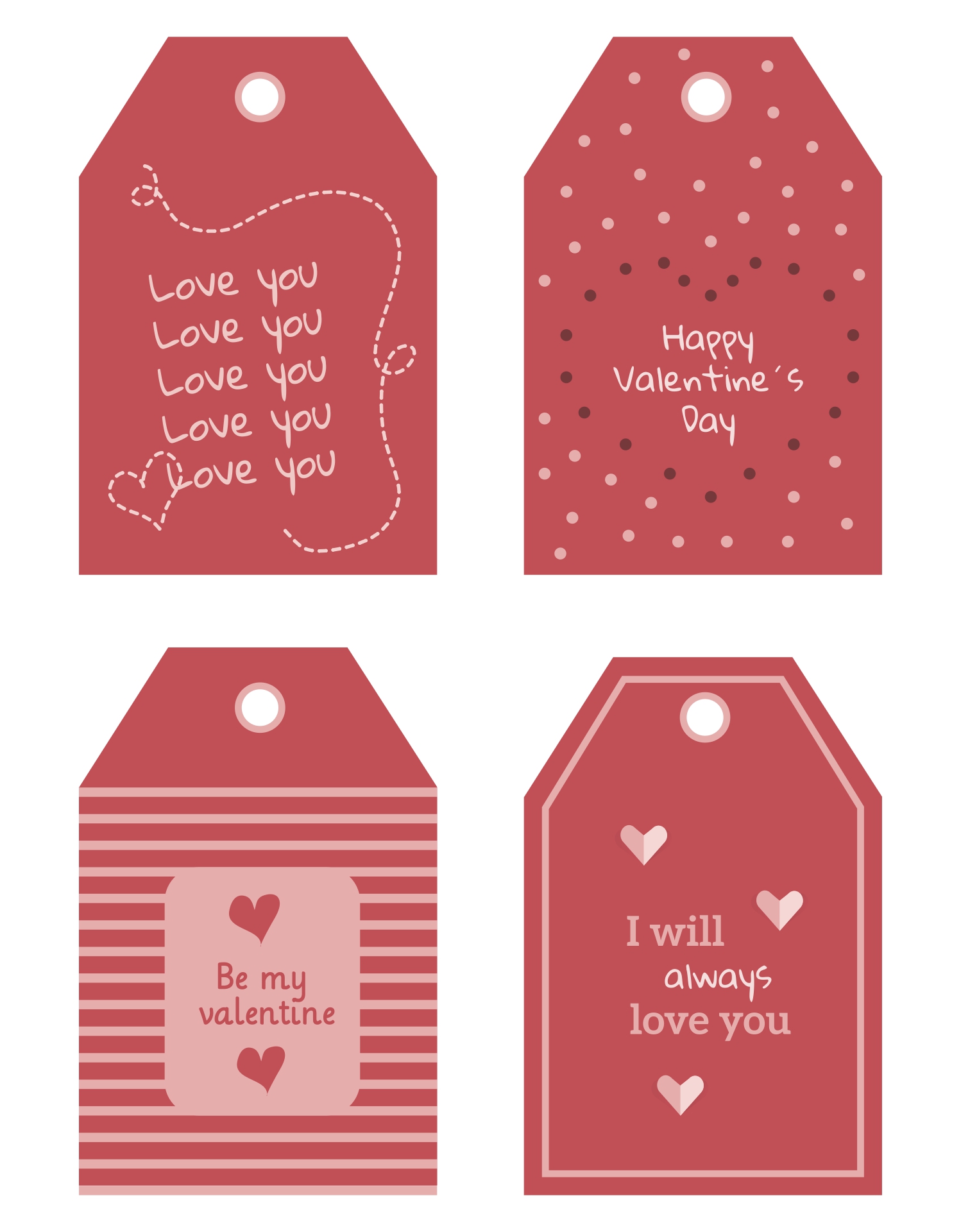 Free Valentine Printable Gift Tags