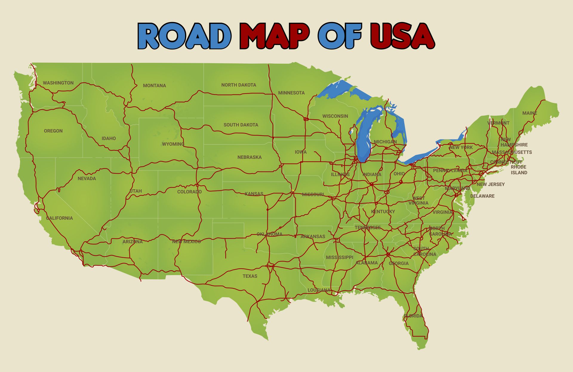 Best Images Of Free Printable Us Road Maps United States Road Map