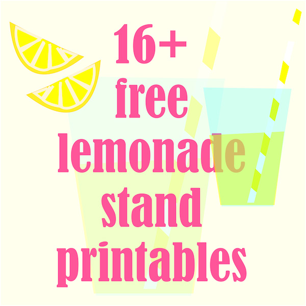 2 Best Images Of Free Printable Lemonade Stand Signs DIY Lemonade 