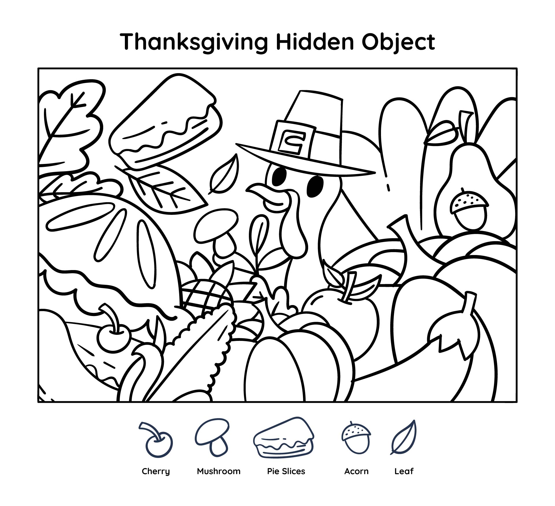 6 Best Images Of Printable Thanksgiving Hidden Free Printable Hidden 