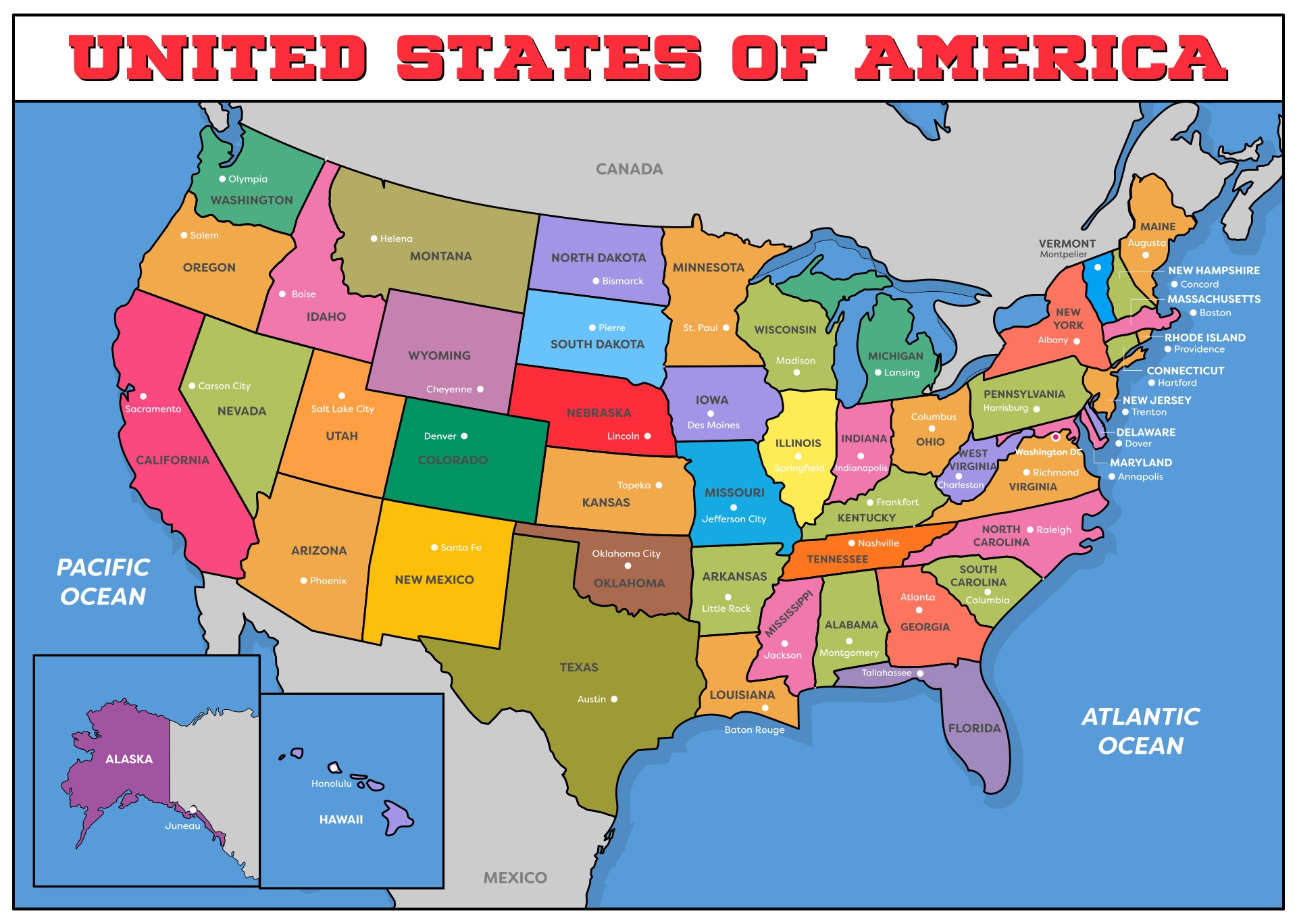 Us Map : Map of the United States - Nations Online Project / Us maps ...