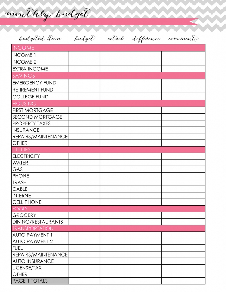 5 Best Images Of Printable Monthly Budget Calendar Free Printable 