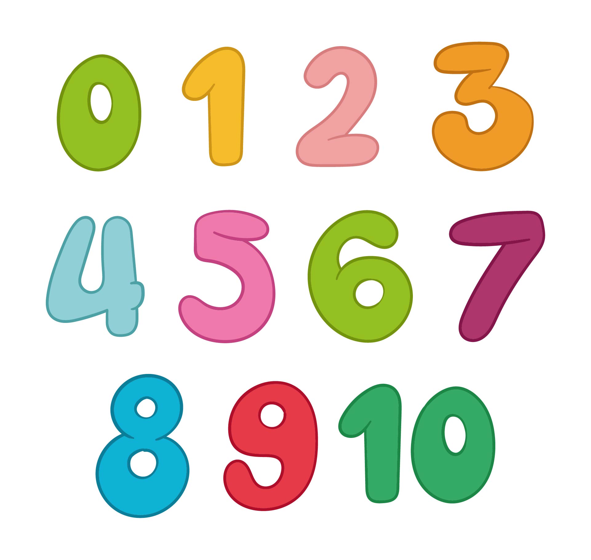 Printable Bubble Numbers