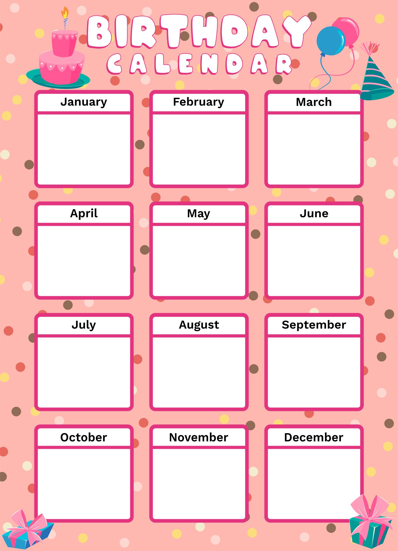 create your birthday calendar fill in online get your calendar
