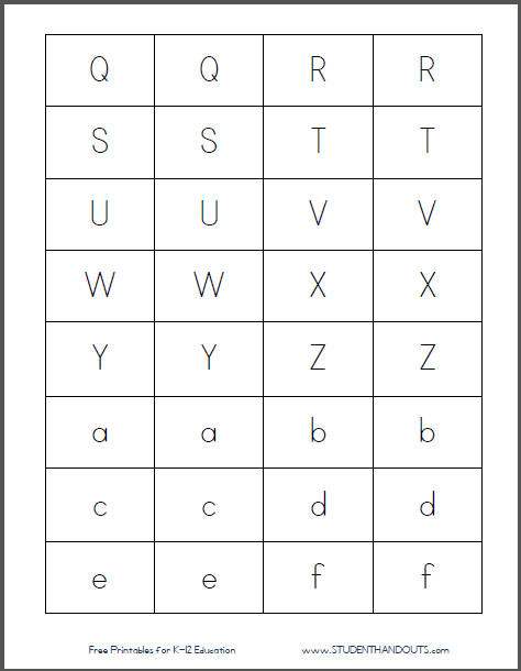 5 Best Images Of Letter Memory Game Printable Printable Alphabet 