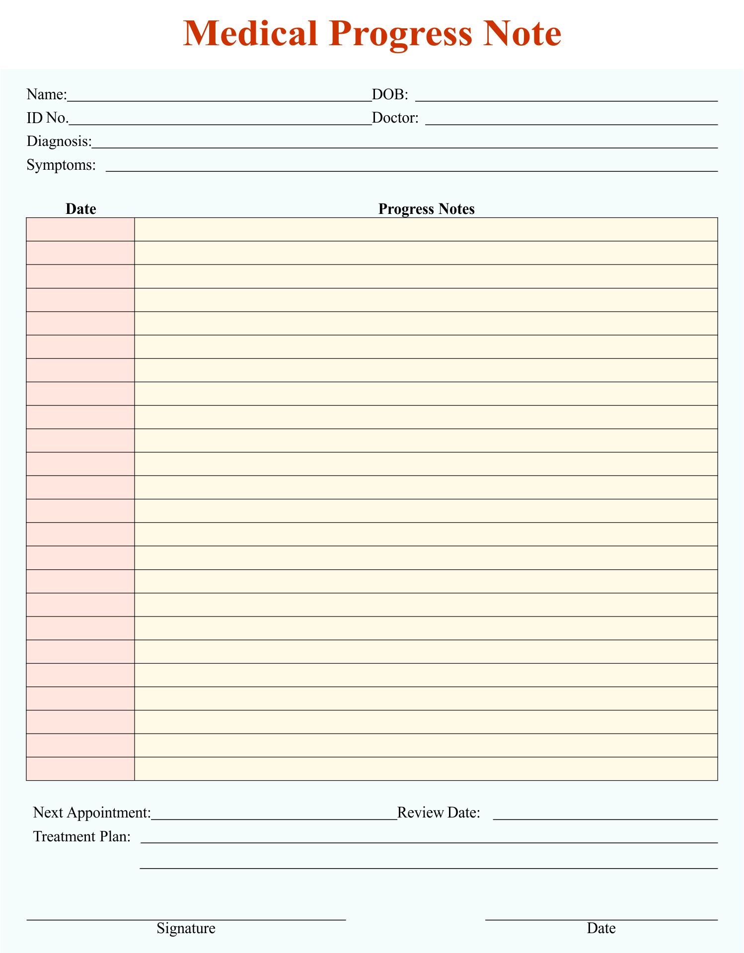 9 Best Images Of Printable Nurses Notes Template Blank Nursing