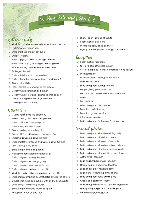 5 Best Images Of List Wedding Day Checklist Printable Wedding Day 