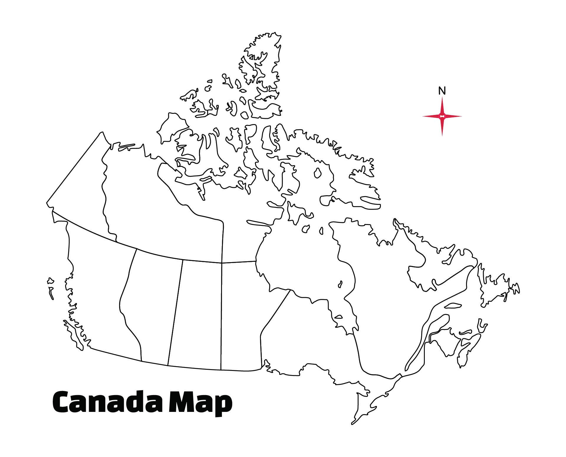 7 Best Images Of Printable Outline Maps Of Canada Blank Canada Map 