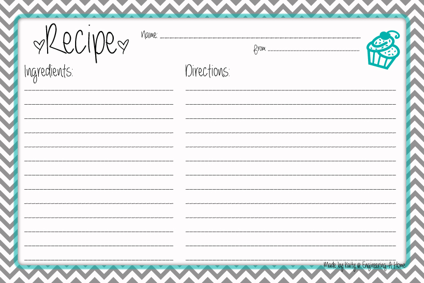 8 Best Images of Printable Recipe Cards Whole Page Free Printable