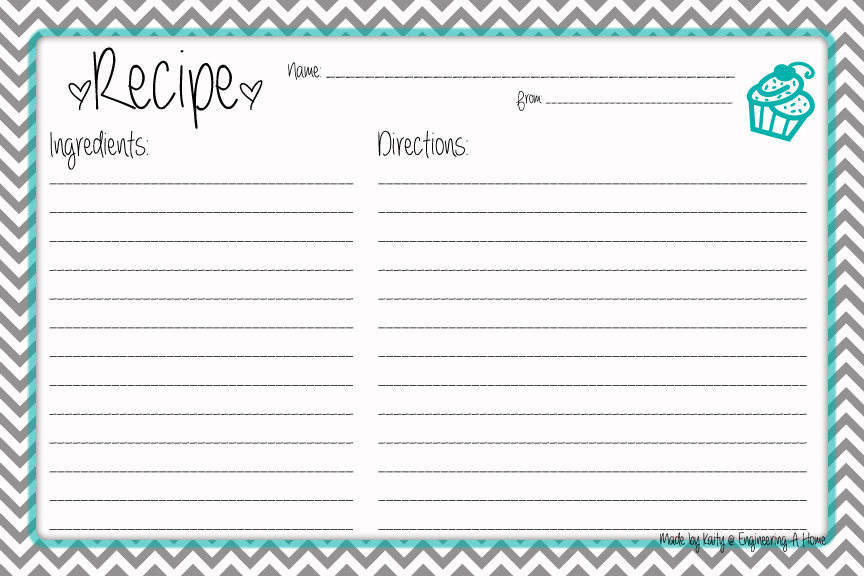 8 Best Images Of Printable Recipe Cards Whole Page Free Printable 