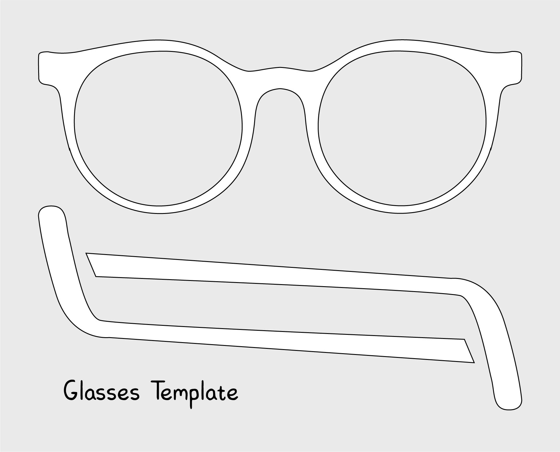 Tiny Glasses Printable Template