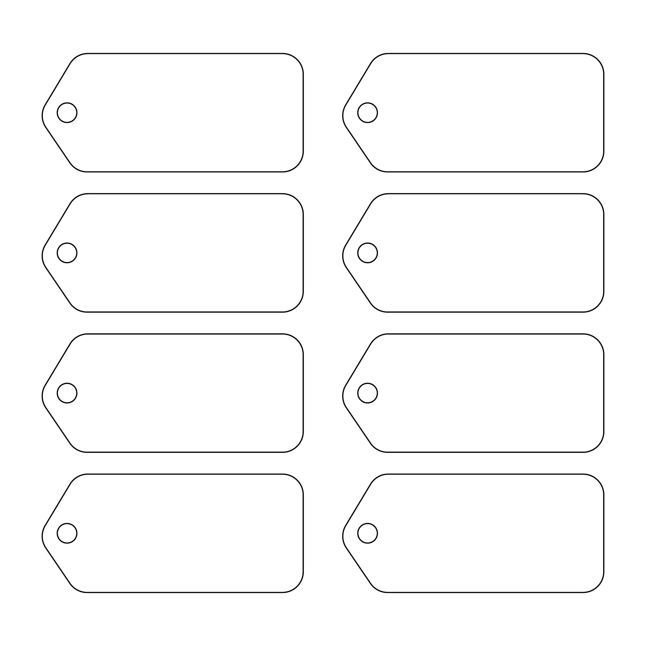 Gift Tag Shape Template