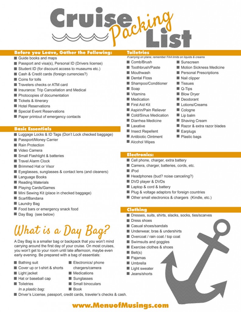 7 Best Images Of Carnival Cruise Packing List Printable Printable 