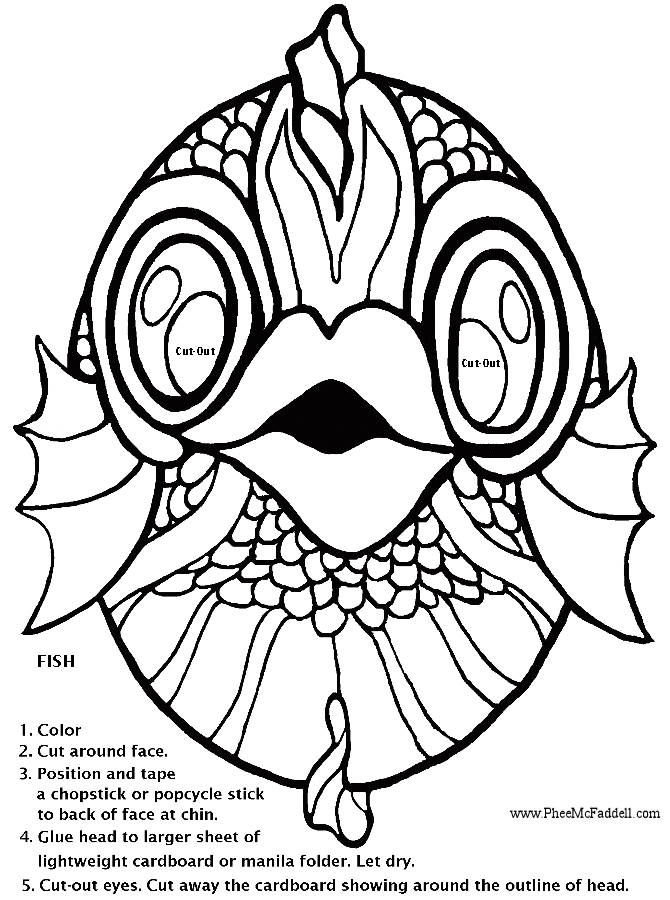 8 Best Images Of Fish Mask Template Printable Printable Fish Mask