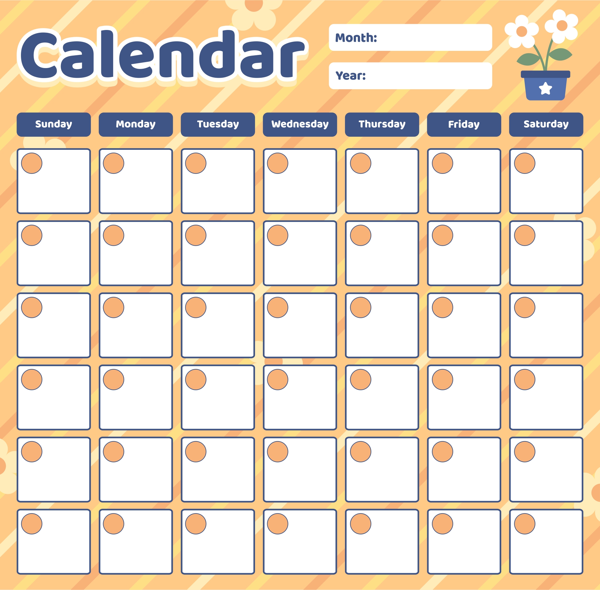 7 Best Images of Cute Printable Blank Calendar Cute Blank Monthly